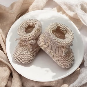 Baby knit booties