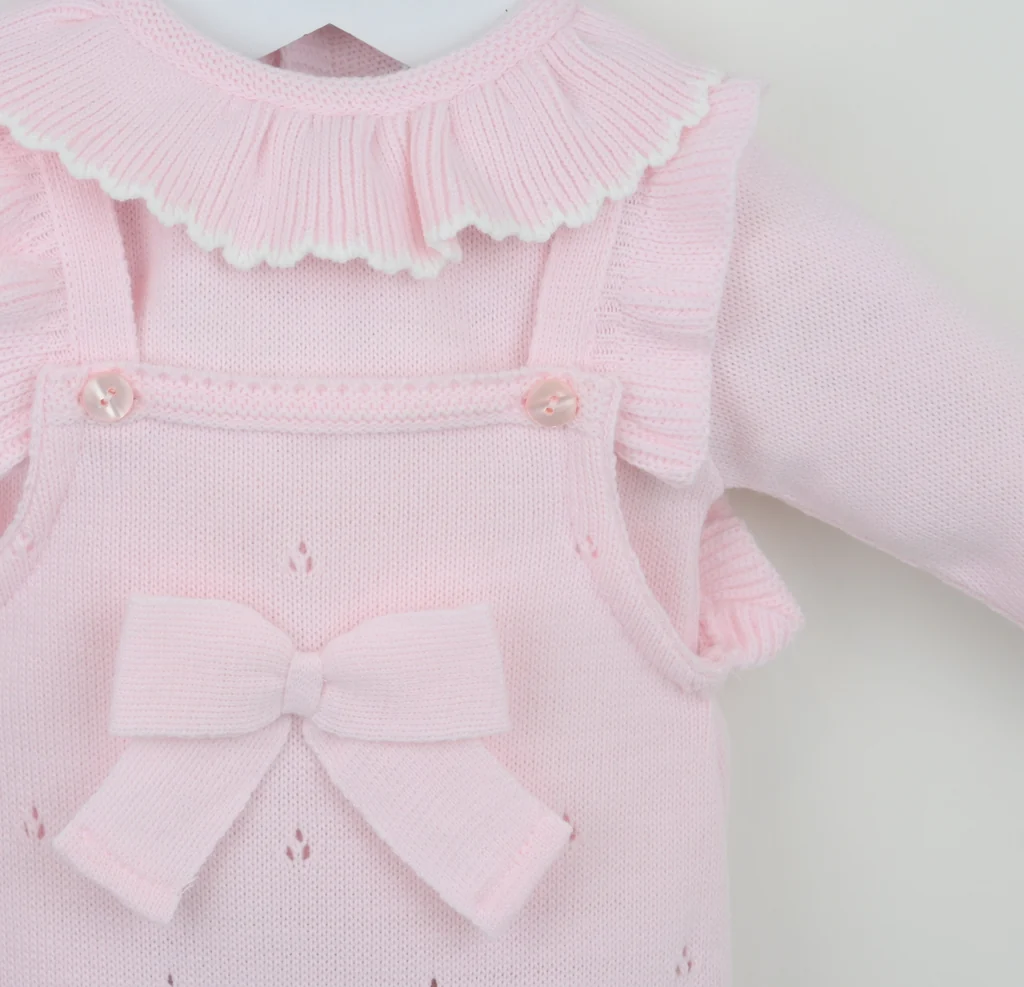 Caterina Pointelle Dungaree Set