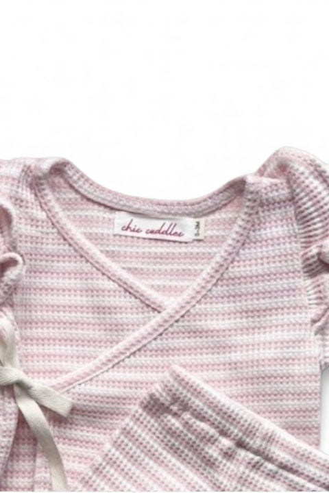 Candyfloss Stripe Ruffle Co-Ord Set - Baby Girl 3 Piece Outfit