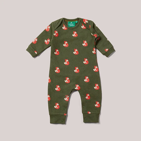 Little Fox Organic Romper Playsuit - Delightful Organic Cotton Onesie -Unisex Design