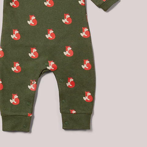 Little Fox Organic Romper Playsuit - Delightful Organic Cotton Onesie -Unisex Design