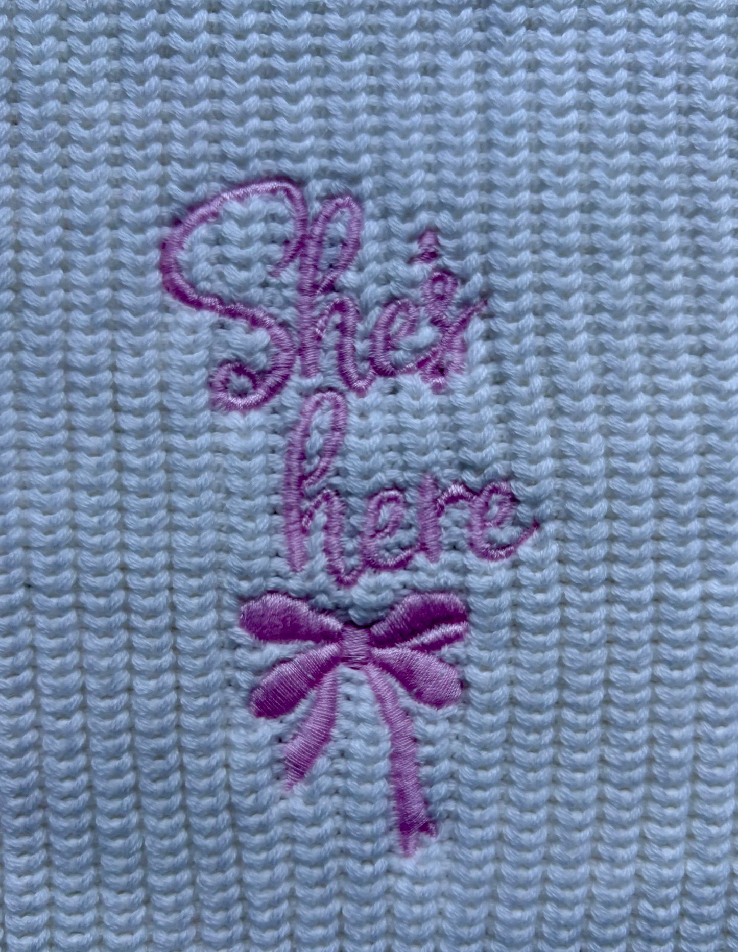 "She's Here" Baby Girl Announcement Romper