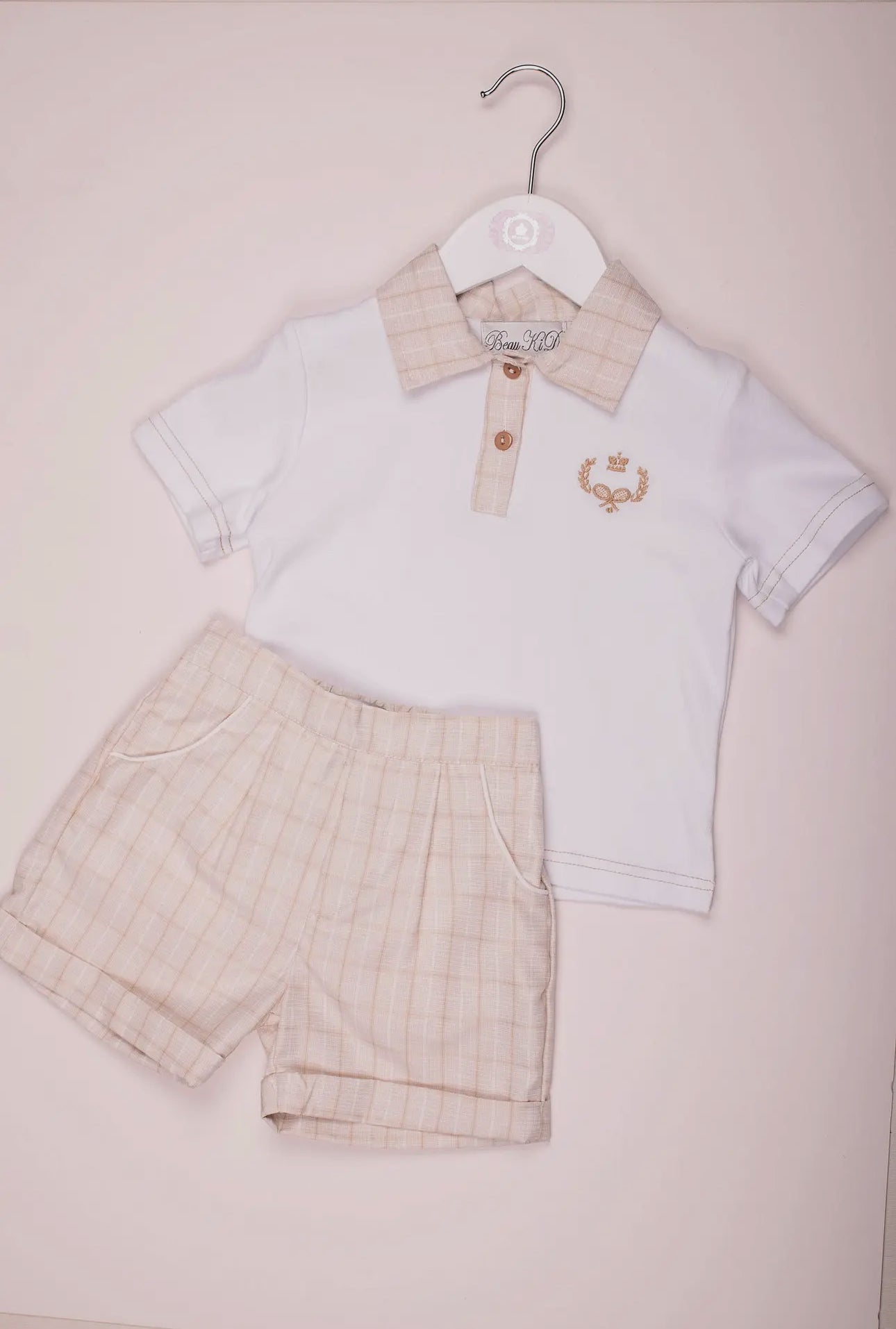 Beau Kid - T-Shirt & Check Shorts Set