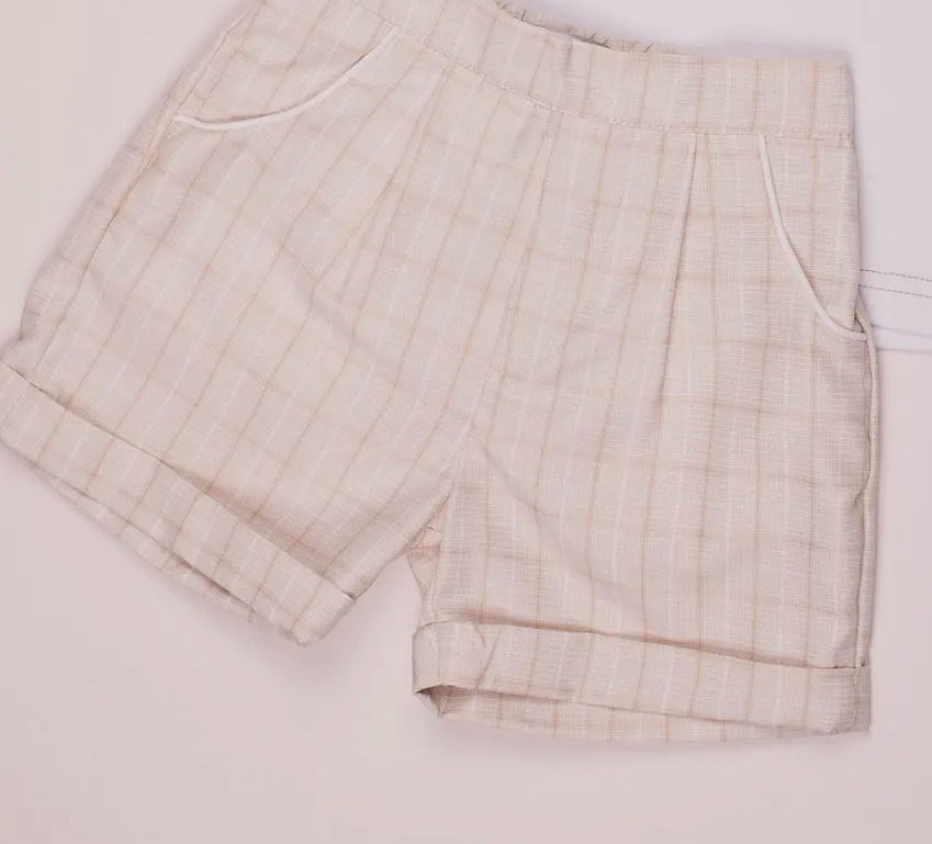 Beau Kid - Little Gentleman Polo & Check Shorts Set