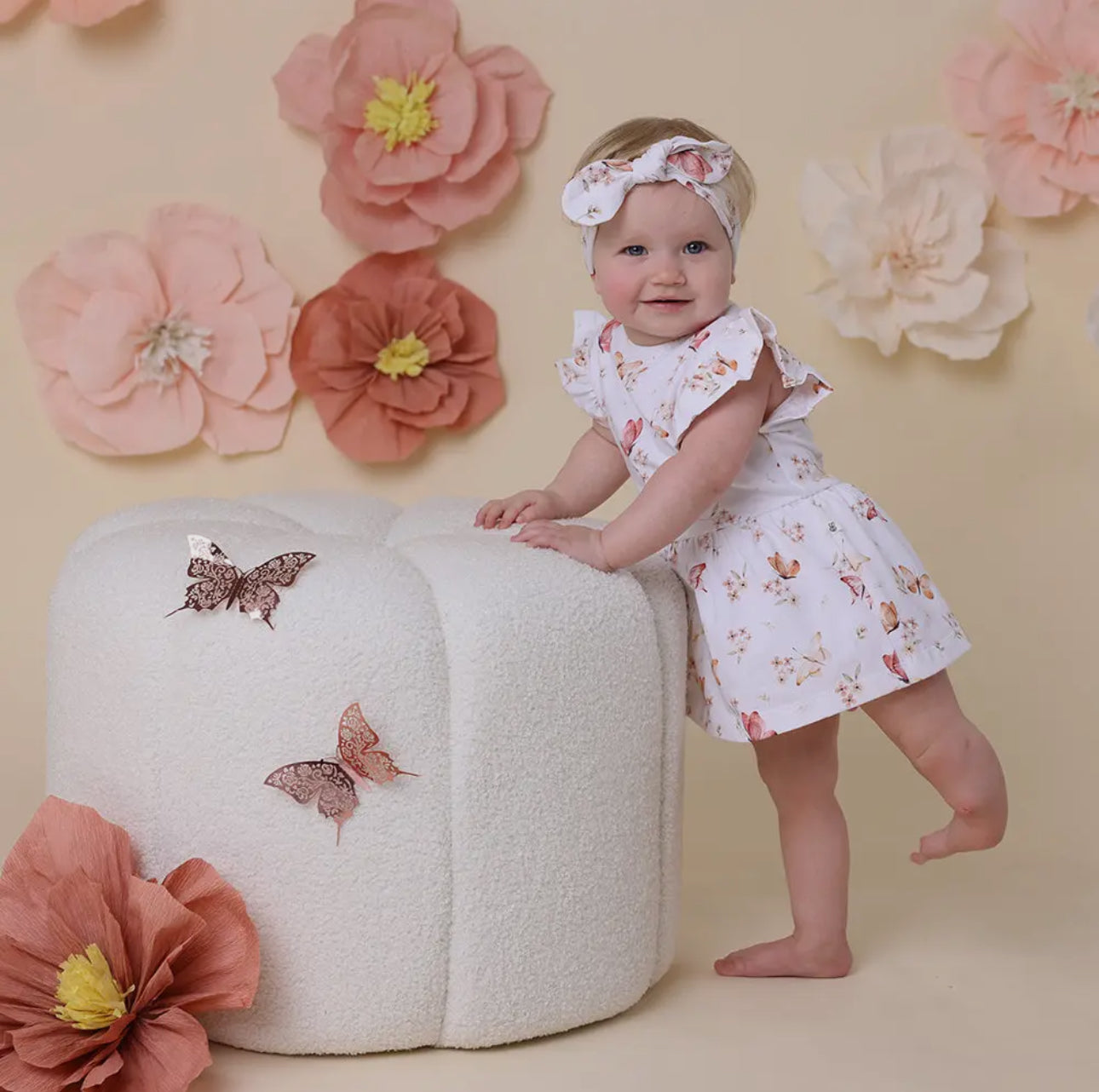 Butterfly Short Sleeve Organic Dress