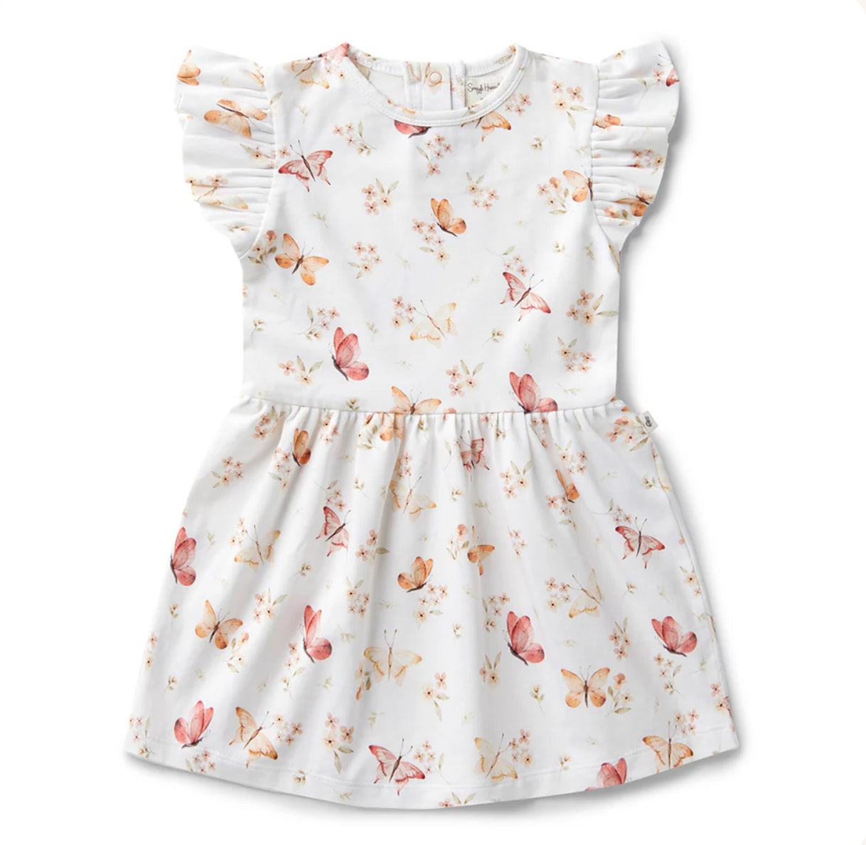 Butterfly Short Sleeve Organic Dress