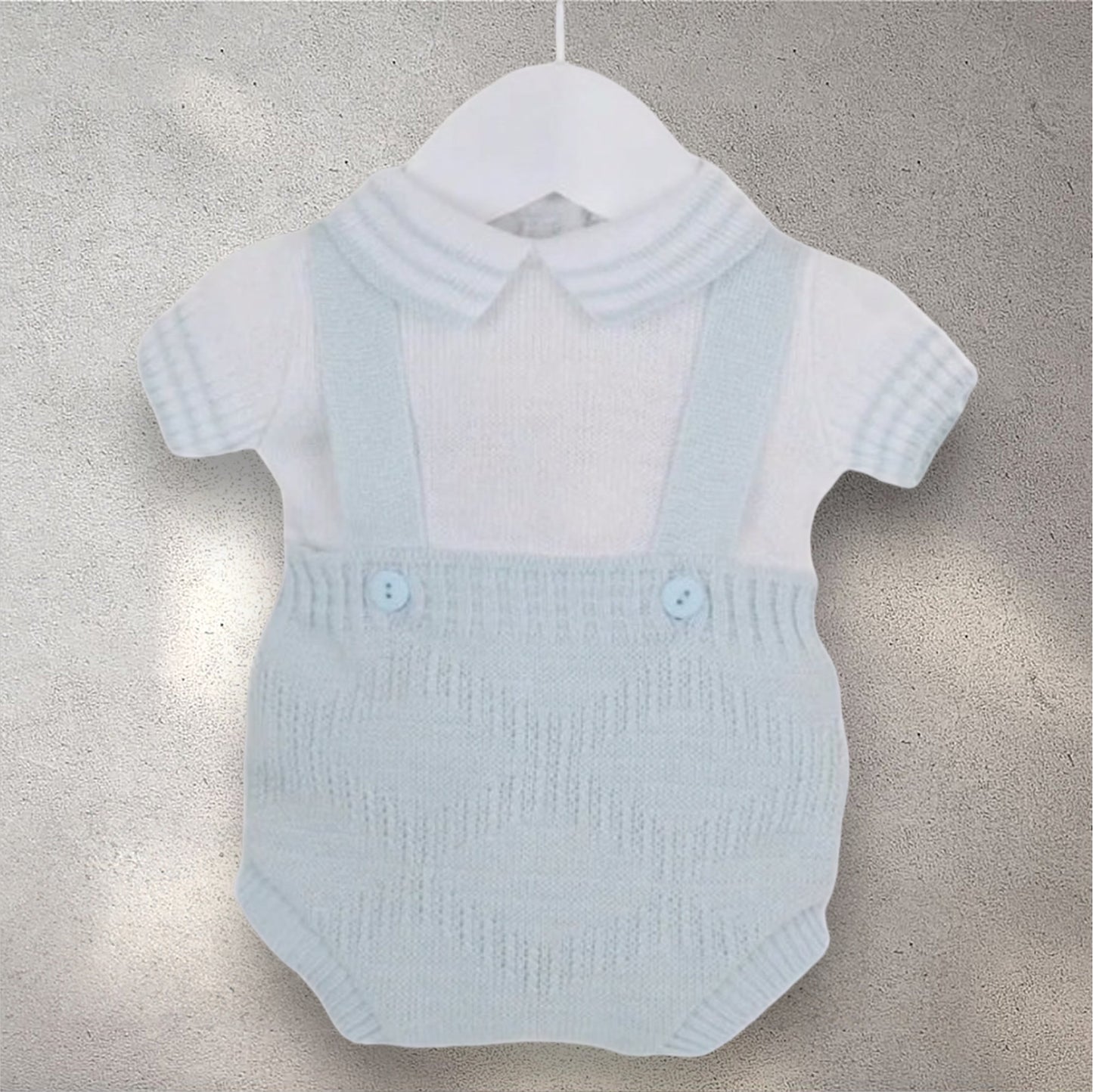 Pablo knitted Dungaree & Polo Set