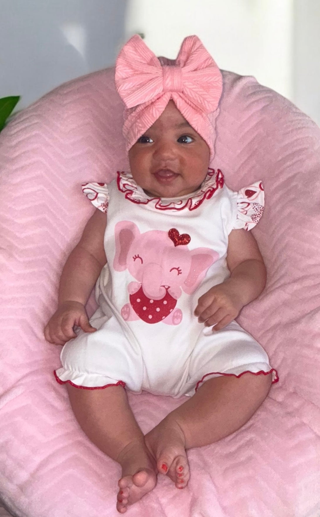 Emmie Elephant Organic Romper