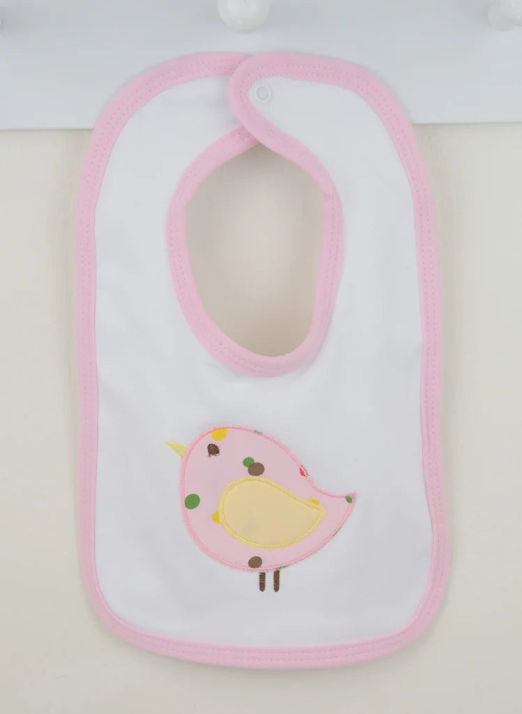 Birdy Bib White-Pink