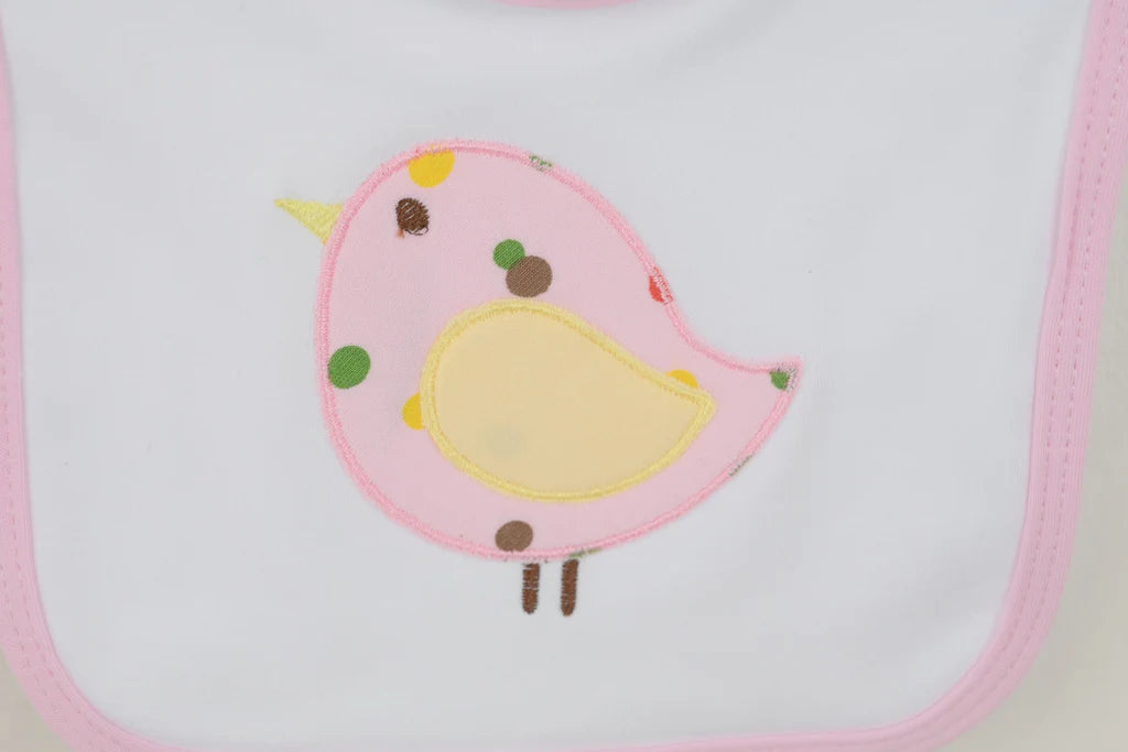 Birdy Bib White-Pink