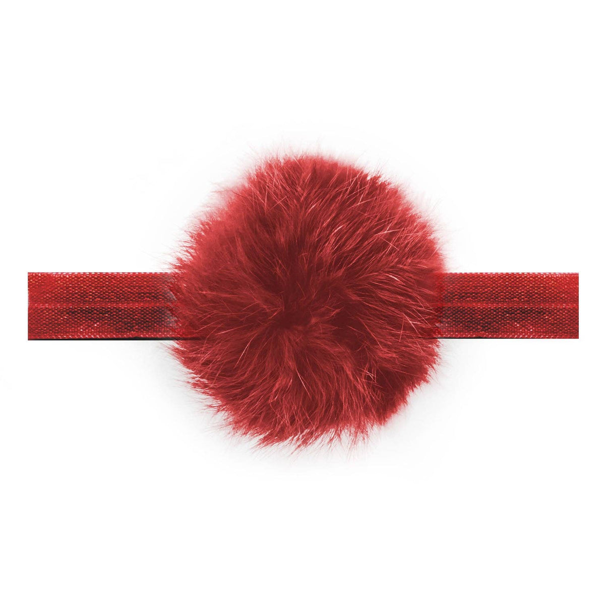 Scarlet Pom Pom Baby Headband