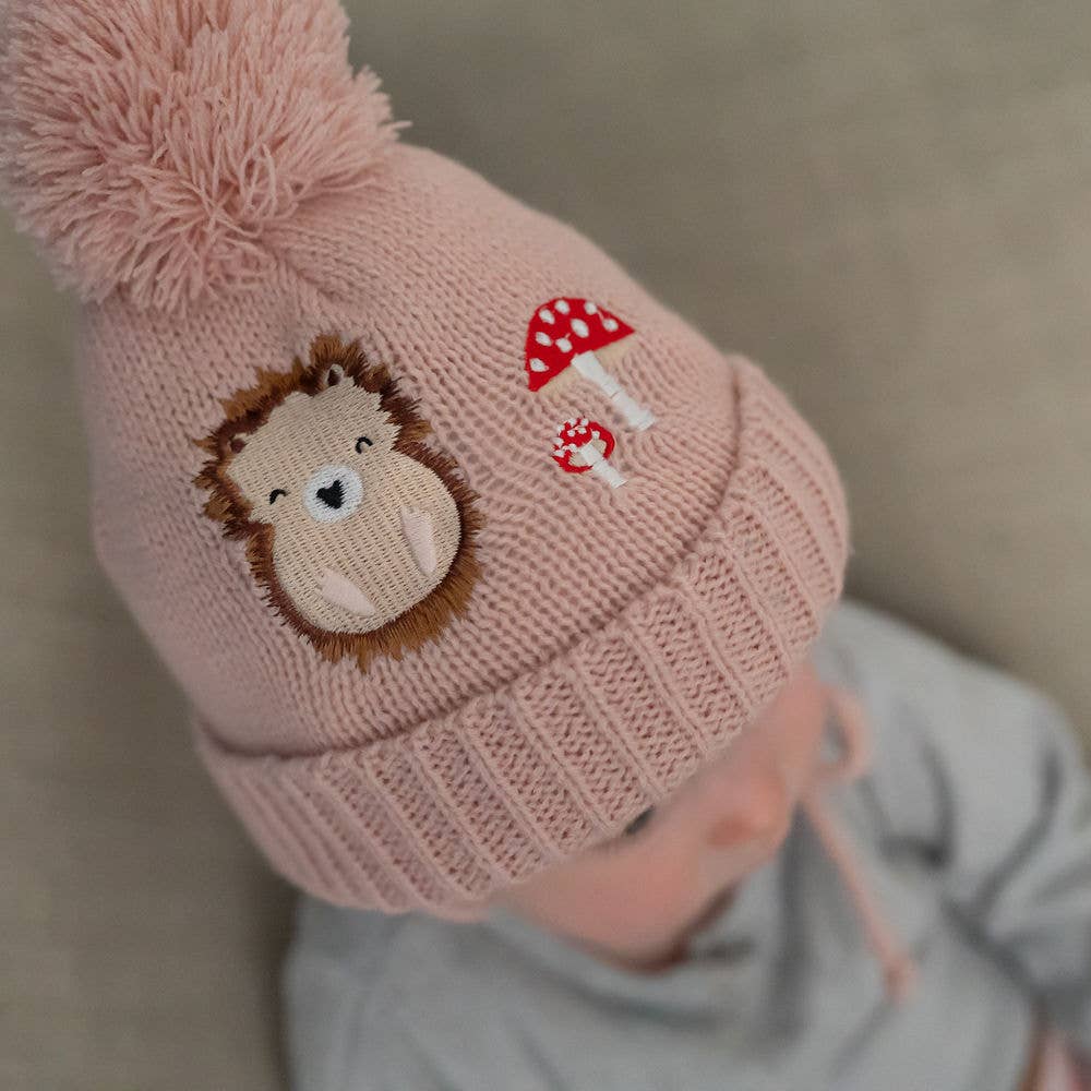 Little Hedgehog & Toadstool Hat and Mittens Set | 0–12 Months