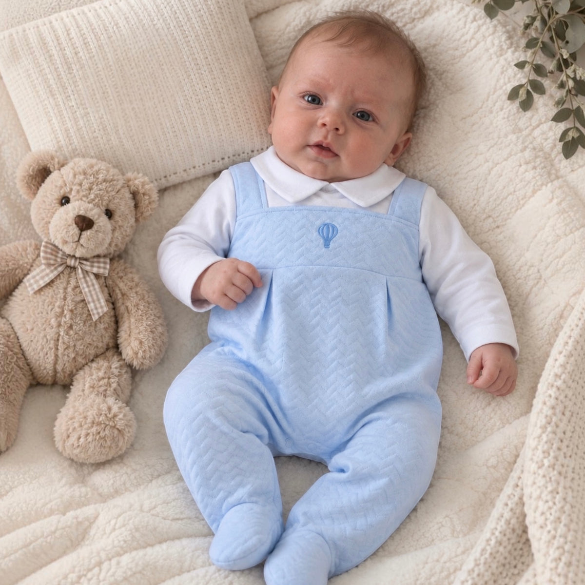 Theo Embroidered Sleepsuit