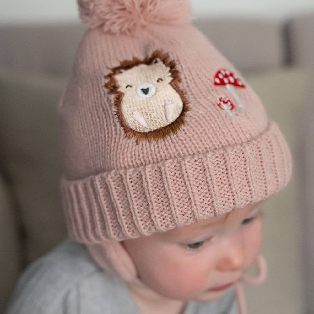 Little Hedgehog & Toadstool Hat and Mittens Set | 0–12 Months