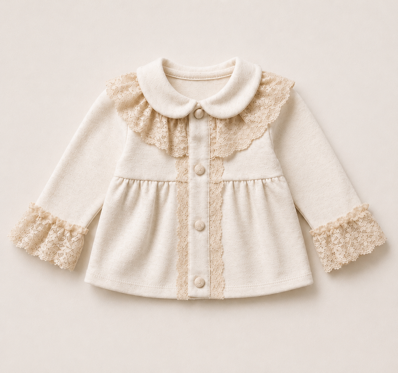 Luxury Baby Girl Shimmer Lace 3-Piece Set