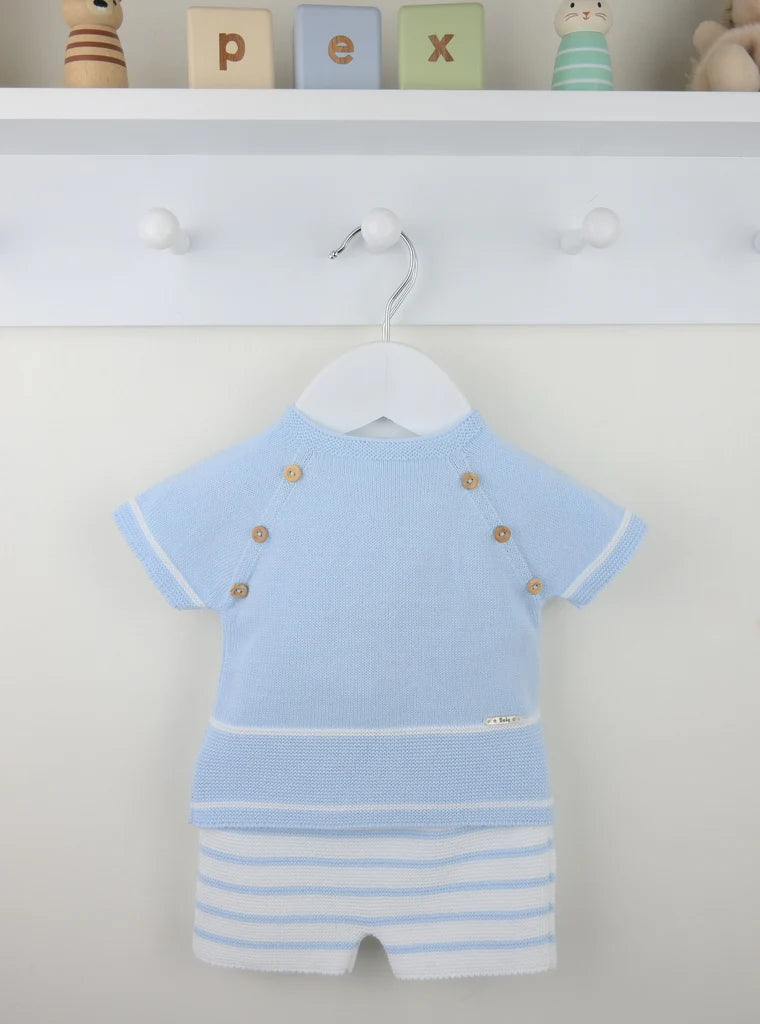Casper Shorts Suit Blue/White