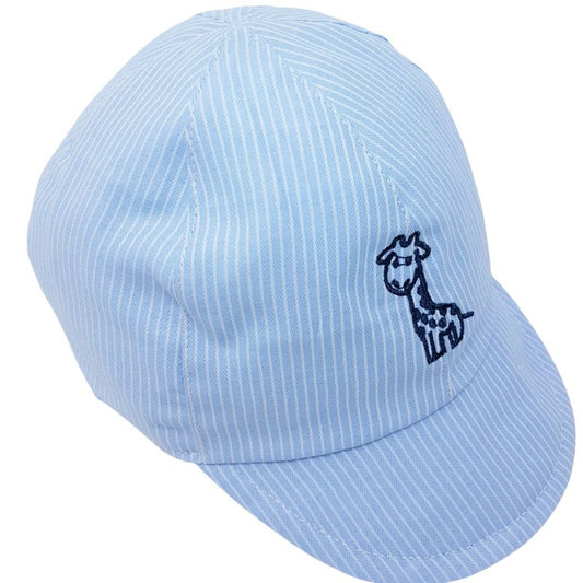 Baby boy sun cap with giraffe emblem 