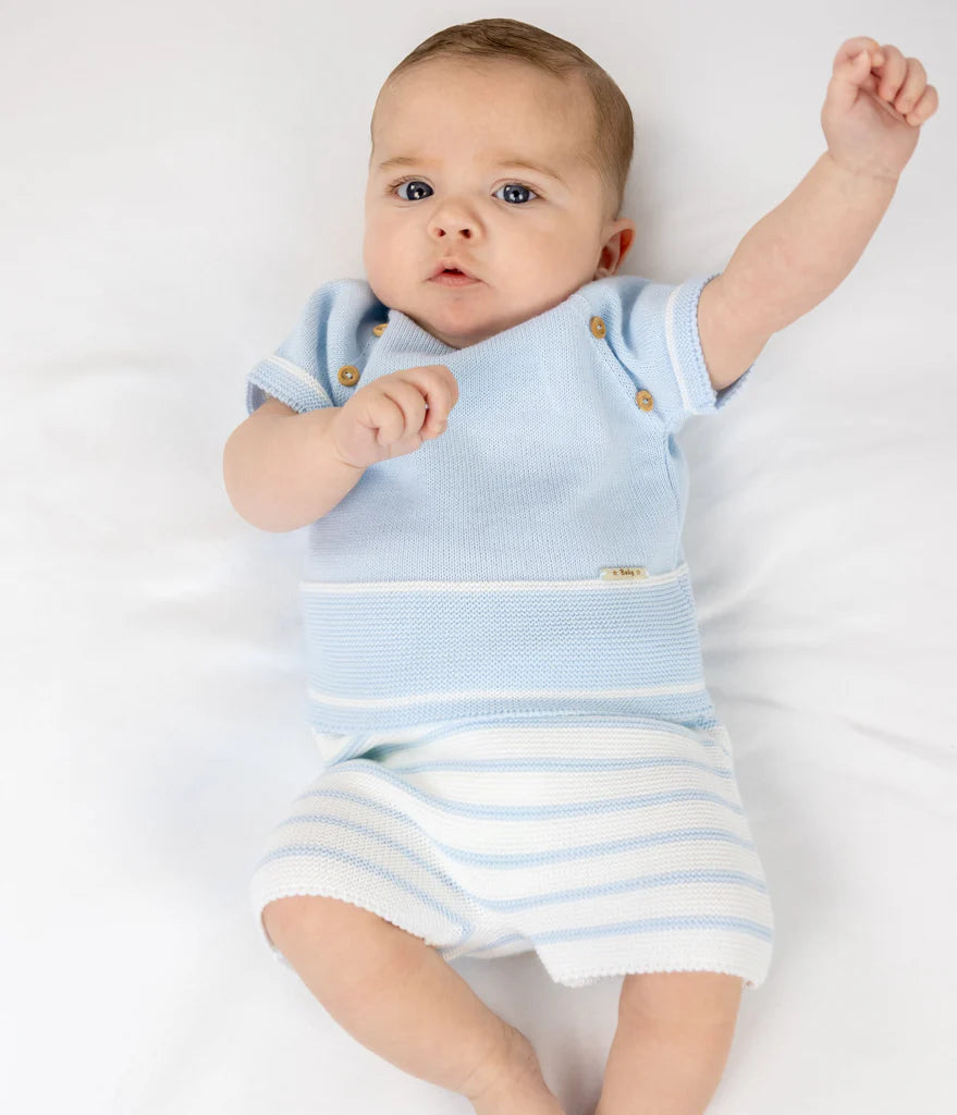 Casper Shorts Suit Blue/White
