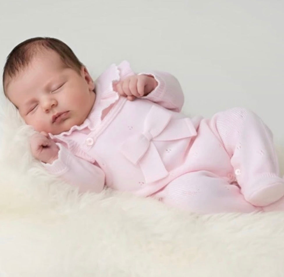 Caterina Pointelle Dungaree Set