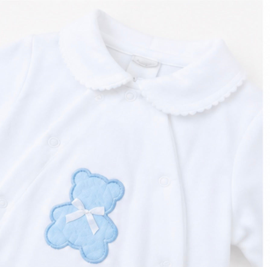 Beau Bear Sleepsuit - Blue