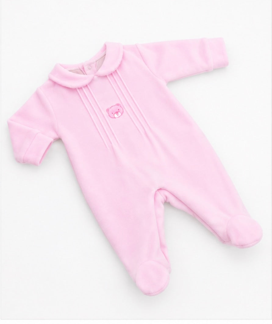 Bear Sleepsuit - Pink