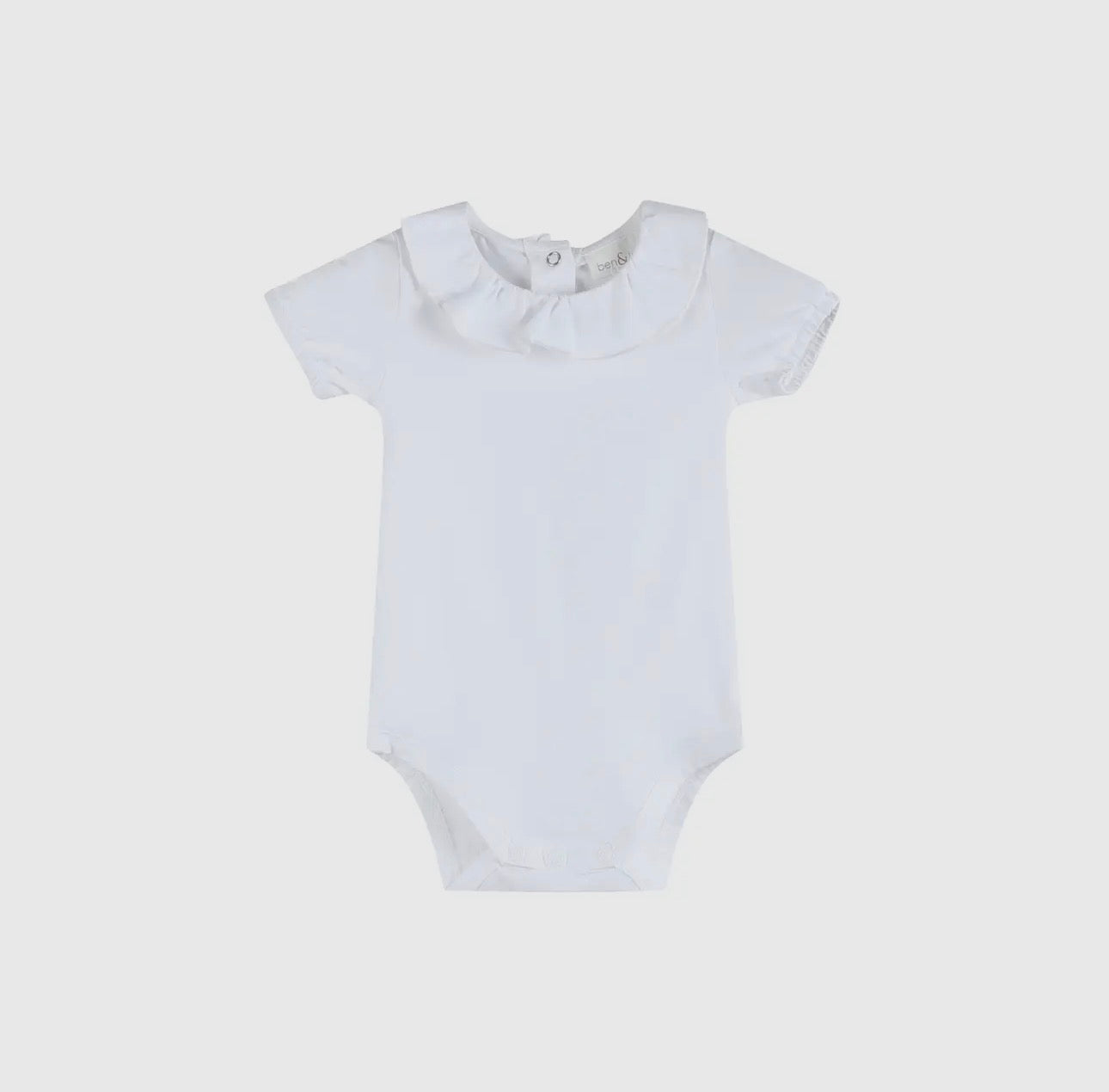 Frida White Frill Baby Bodysuit