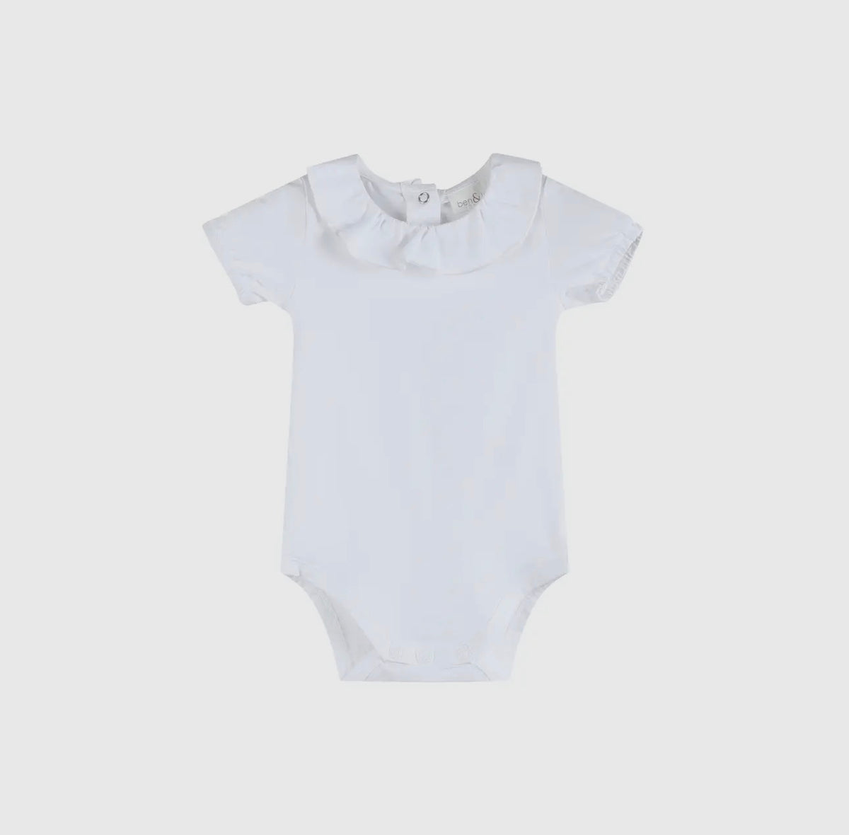 Frida White Frill Baby Bodysuit