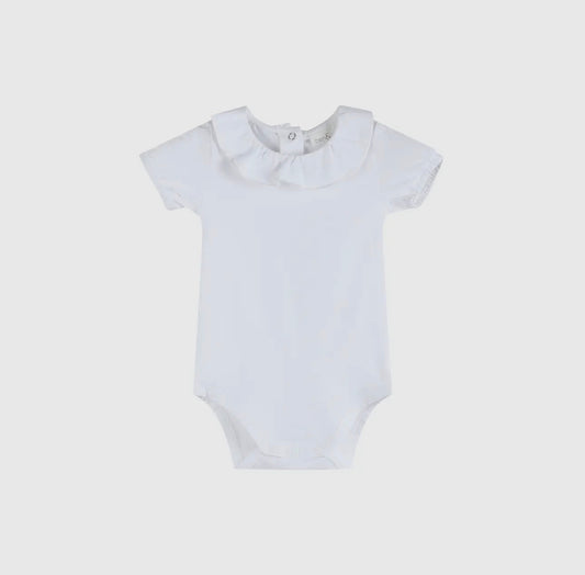 Frida White Frill Baby Bodysuit