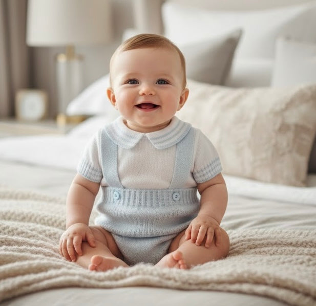 Pablo knitted Dungaree & Polo Set