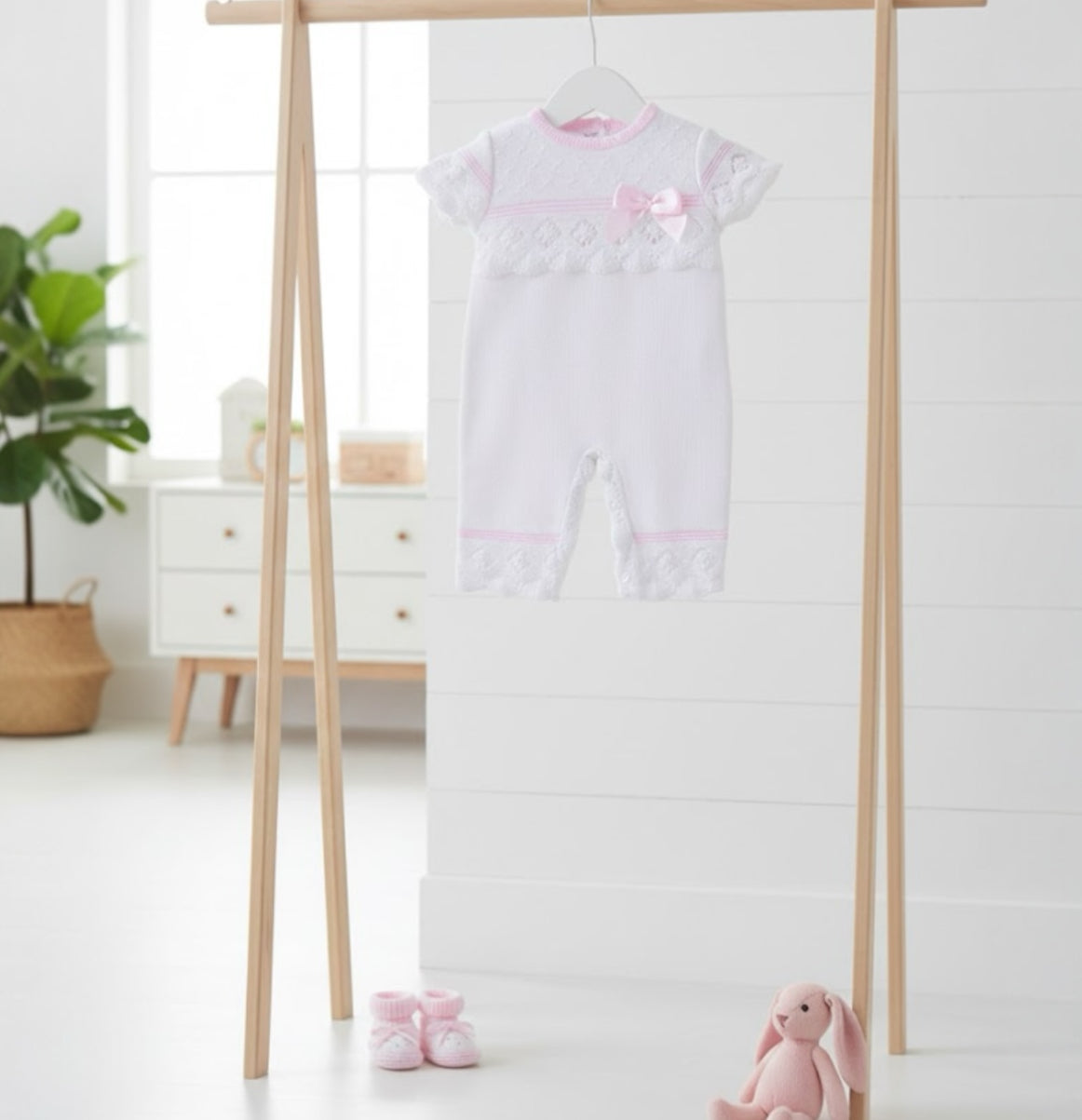 Keeva Knitted Romper - White