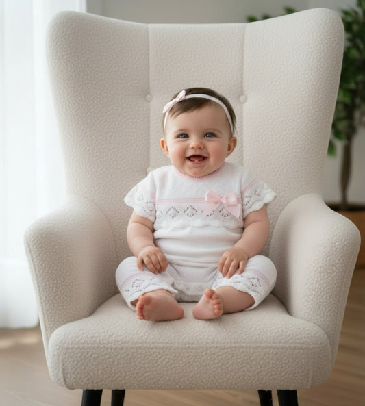 Keeva Knitted Romper - White