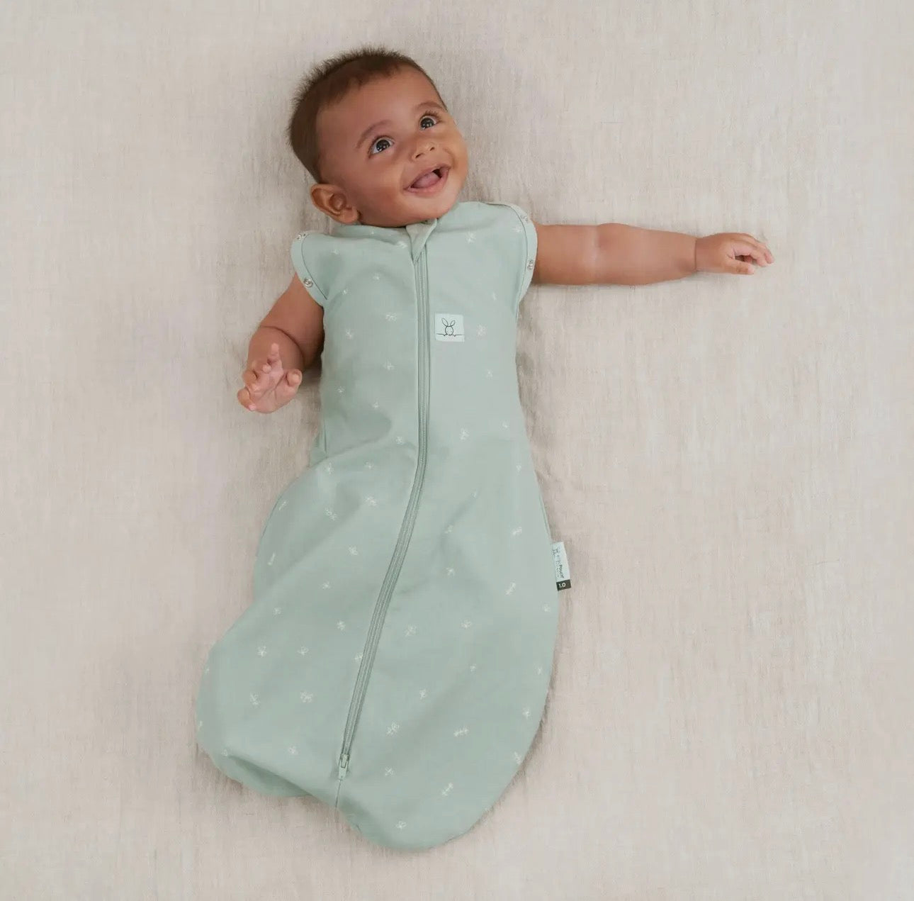 Ergopouch - Organic All Year Cocoon Swaddle  Sleeping Bag - Sage - 1.0 Tog