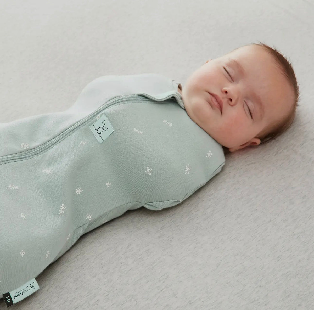 Ergopouch - Organic All Year Cocoon Swaddle  Sleeping Bag - Sage - 1.0 Tog
