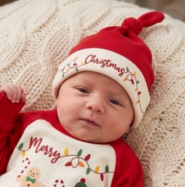 Gingerbread Wishes Christmas Knot Beanie