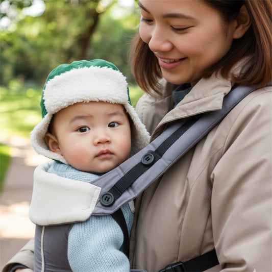 Vintage Green Sherpa Fleece Cosy Hat - Unisex Organic Winter Hat