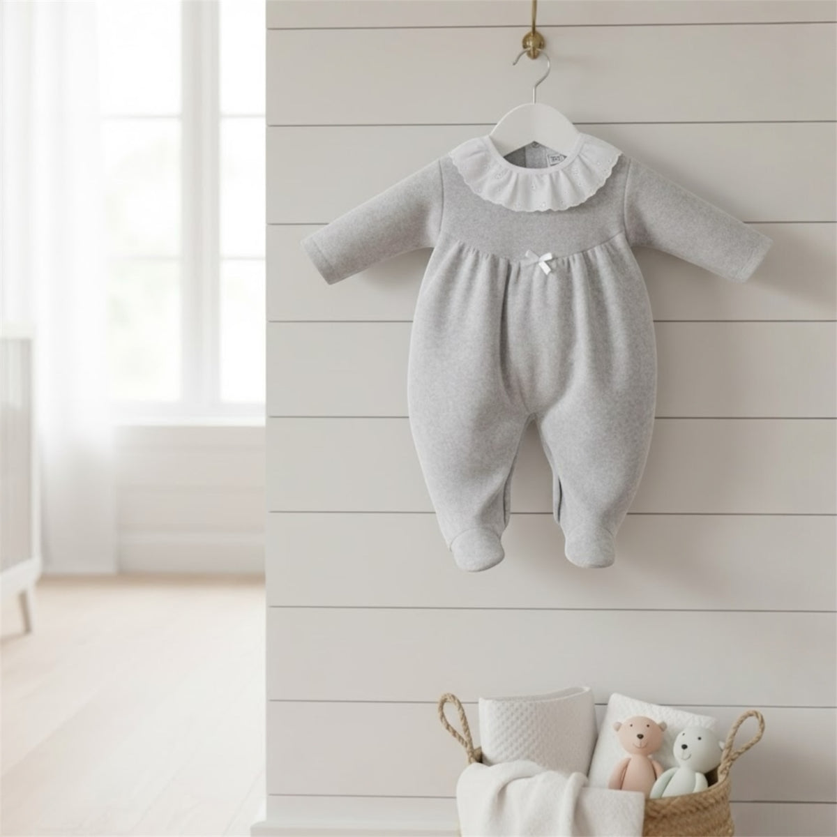 Little Grace Lace Collar Sleepsuit
