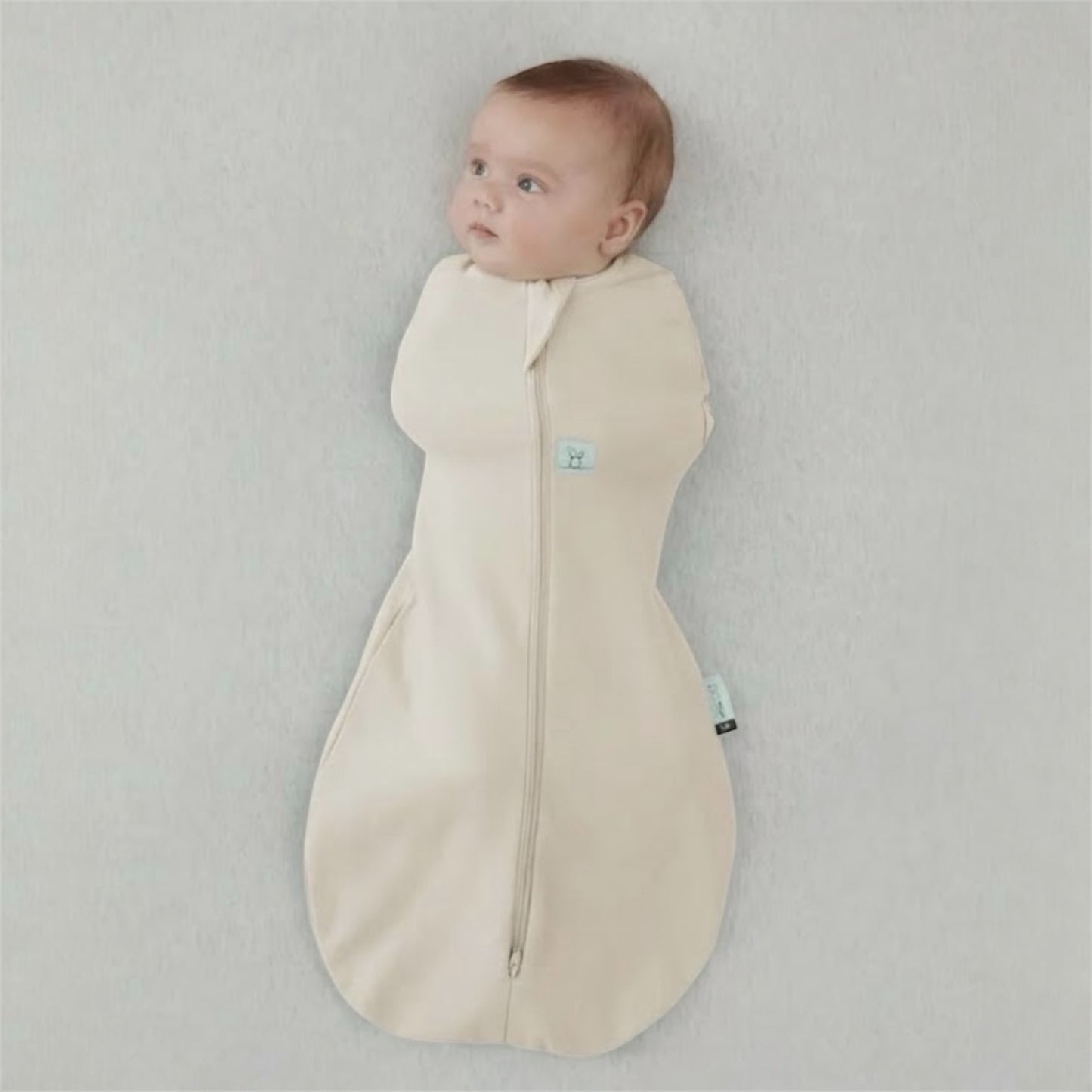 Ergopouch - Organic All Year Cocoon Swaddle  Sleeping Bag - Oatmeal - 1.0 Tog