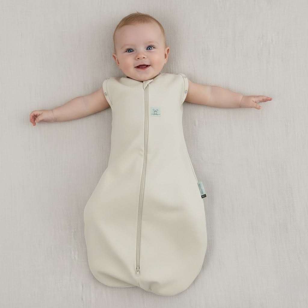 Ergopouch - Organic All Year Cocoon Swaddle  Sleeping Bag - Oatmeal - 1.0 Tog