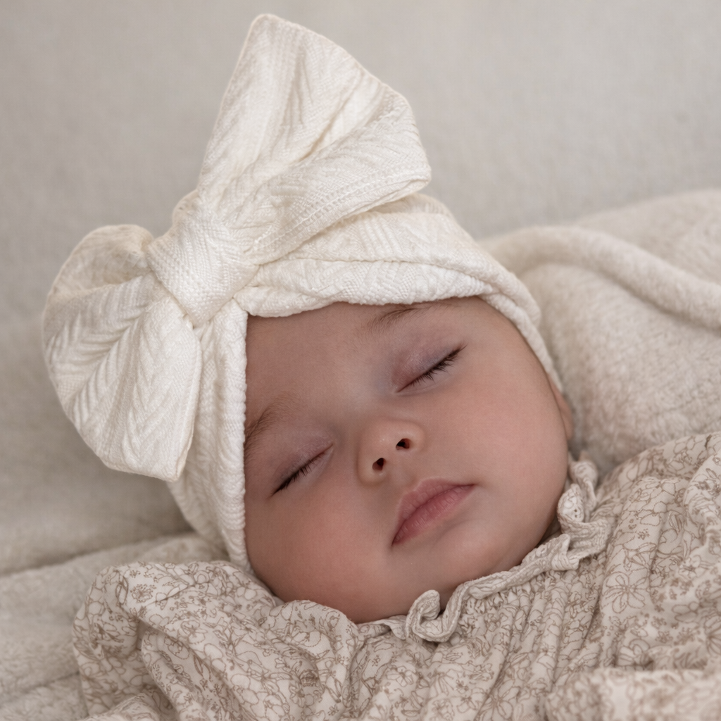 Turban Beanie Hat With Bow