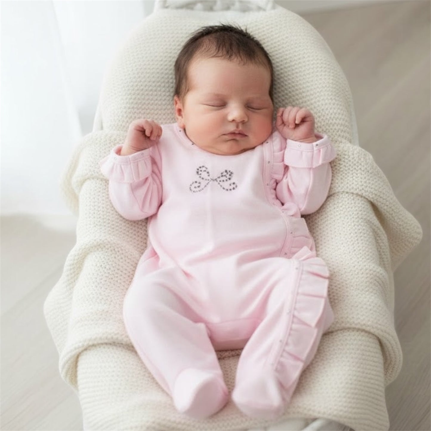 Mintini Sparkle Bow Frill All-In-One