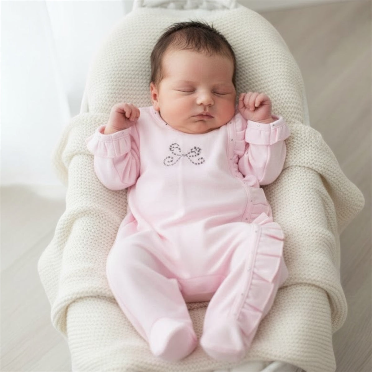 Mintini Sparkle Bow Frill All-In-One