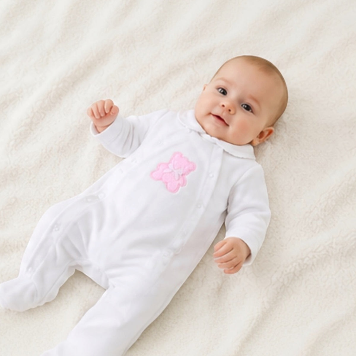 Rosie Bear Sleepsuit - Pink