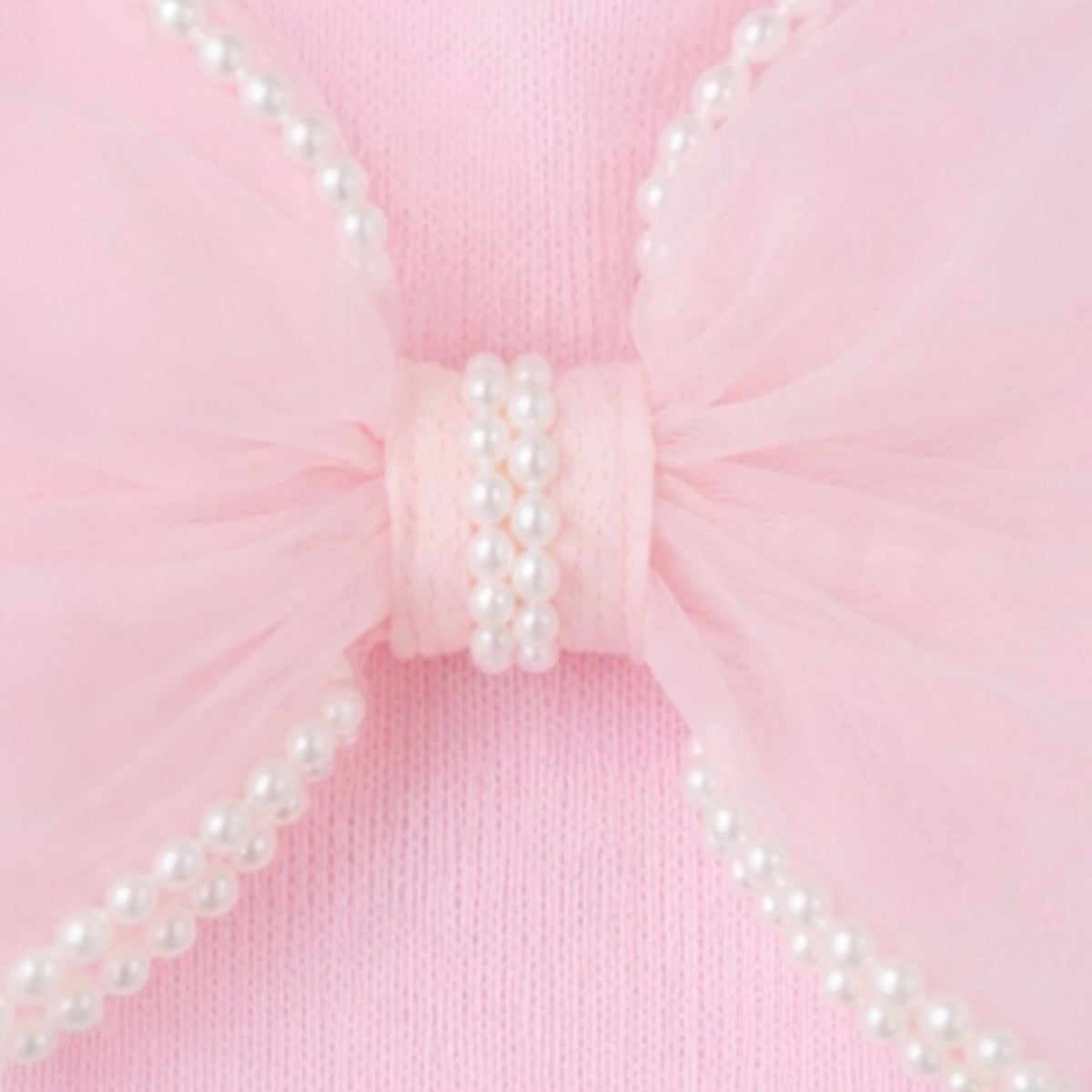 Chiffon Pearl Bow Hospital Hat