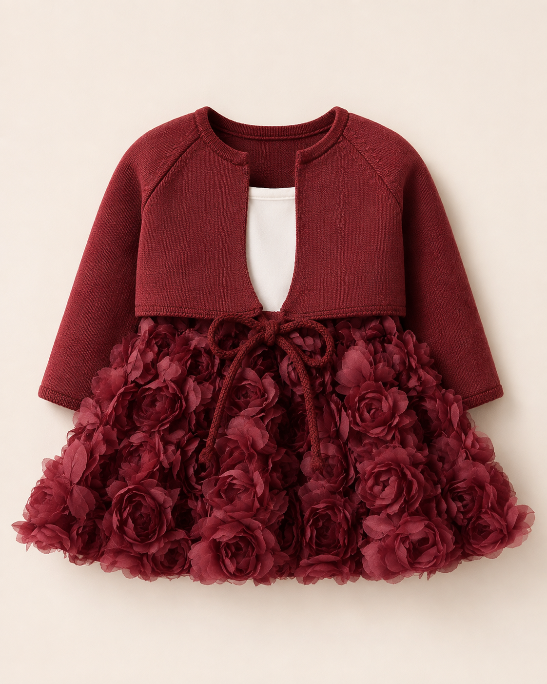 Noelle Burgundy Floral 4-Piece Set