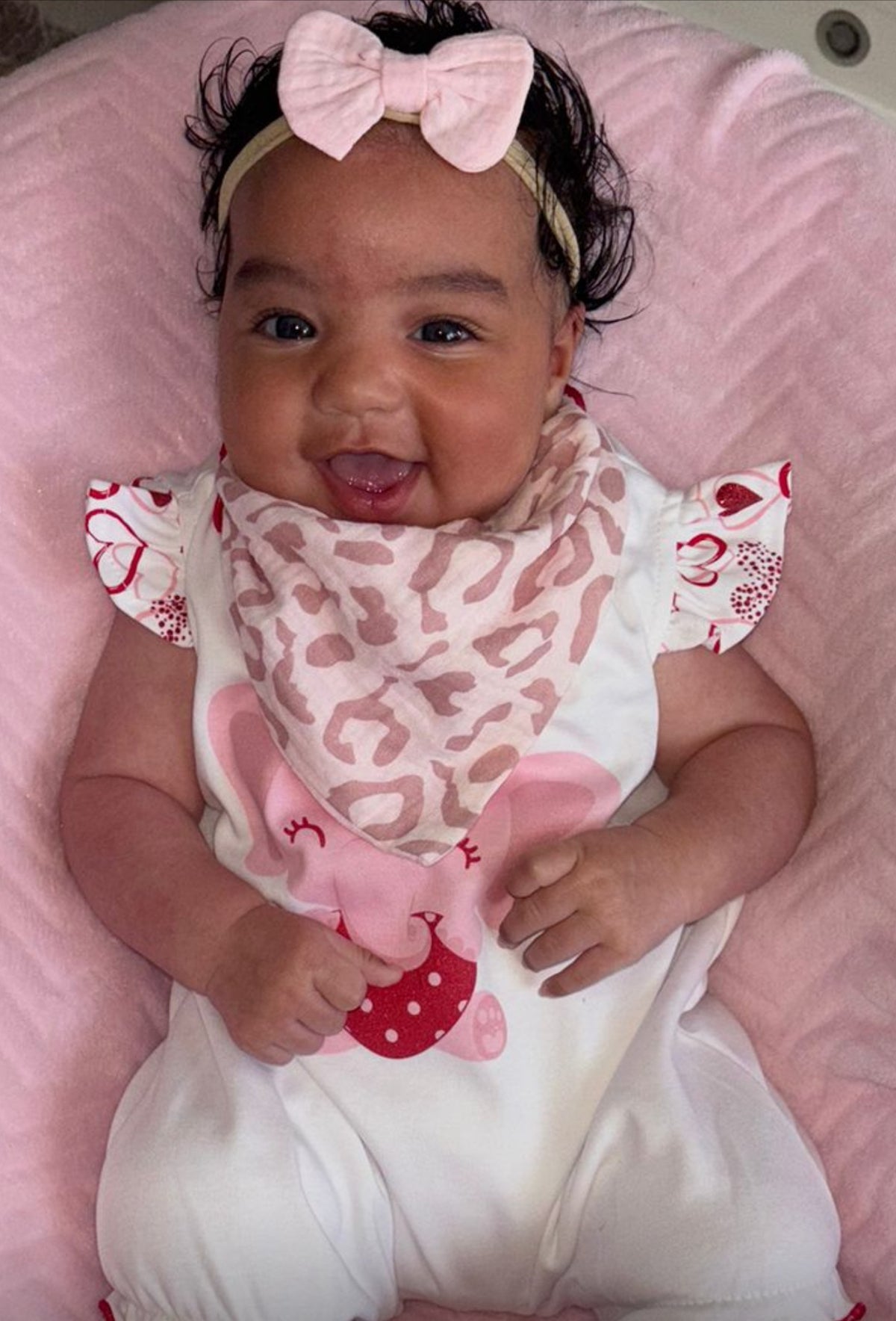 Bandana cotton dribble bib set with matching bows