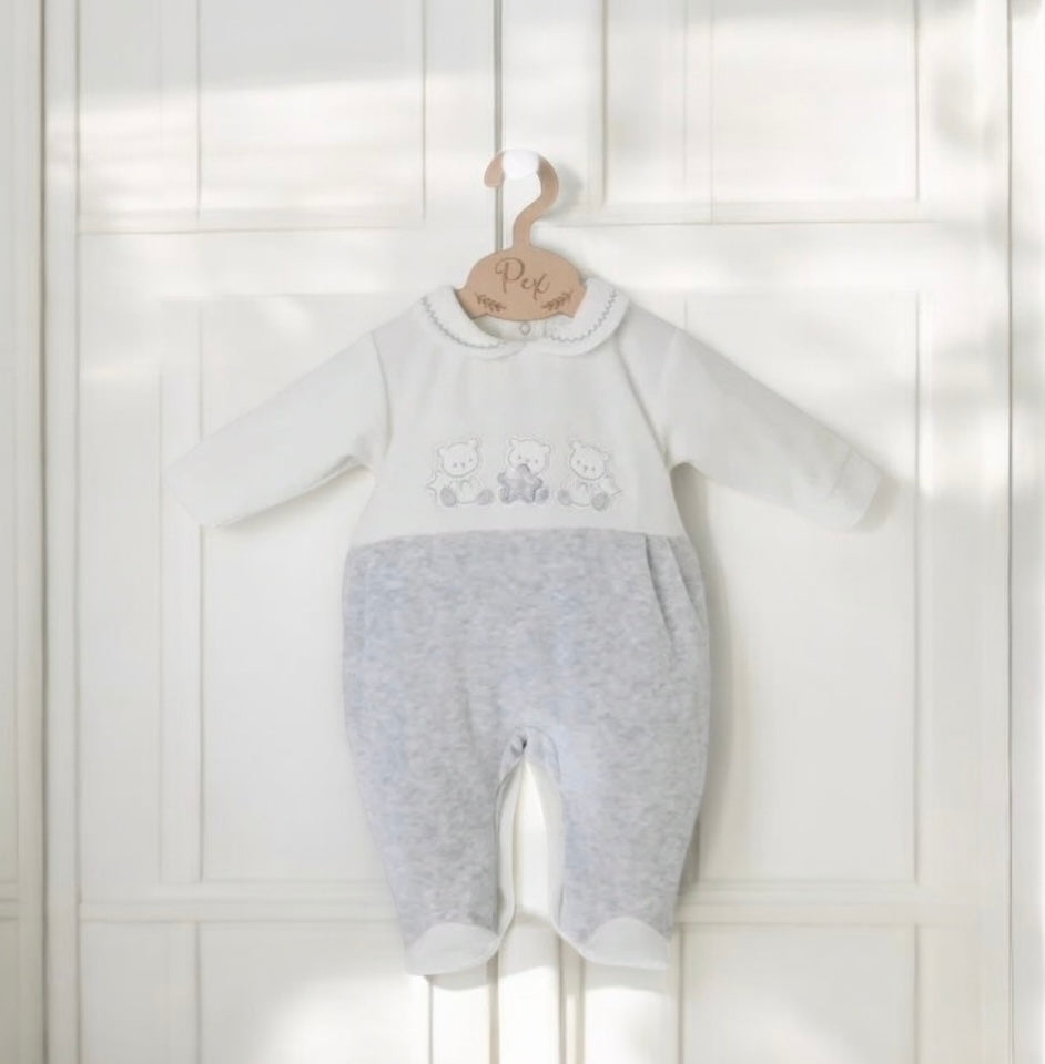 Silver bears sleepsuit