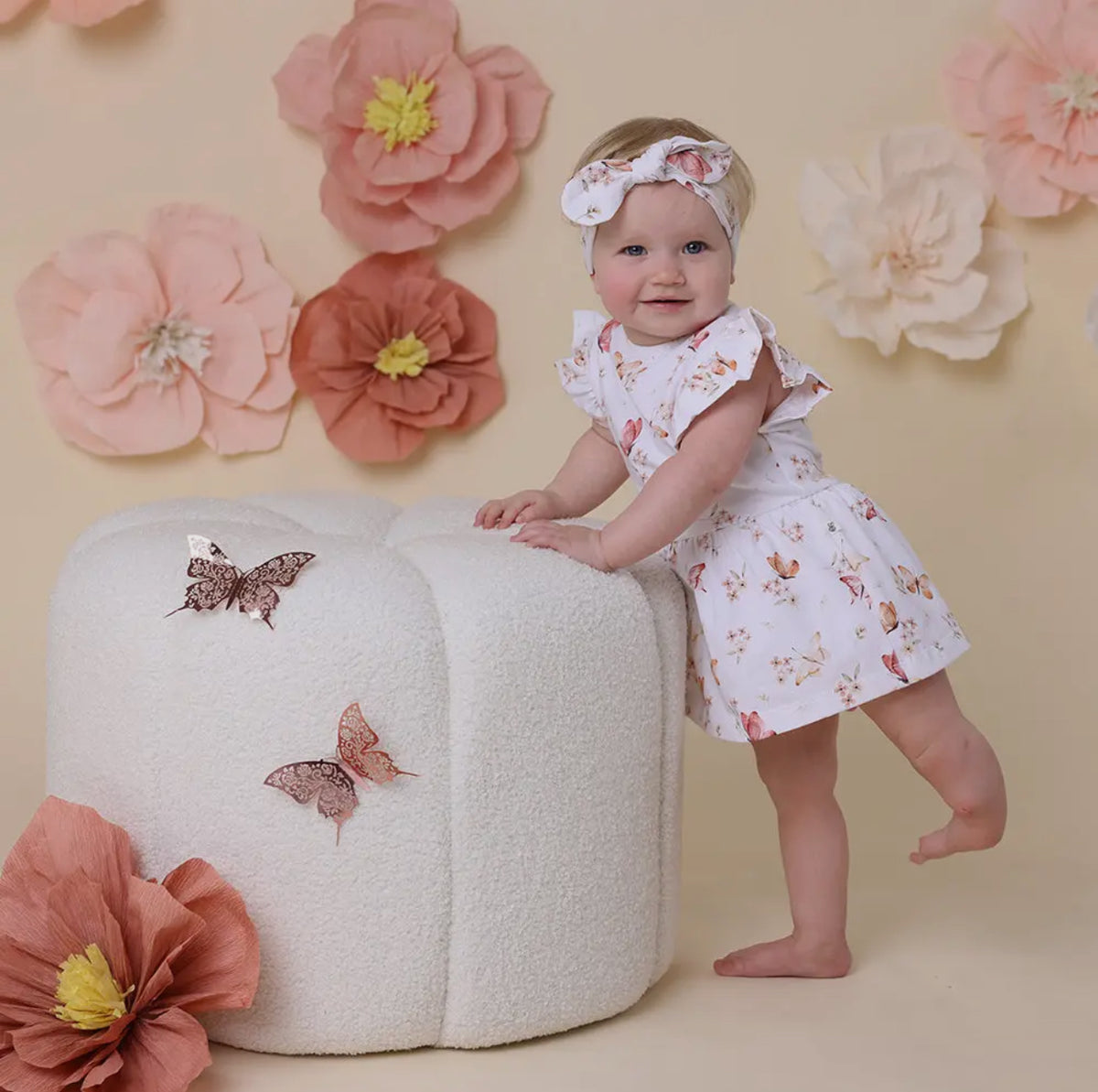 Butterfly Short Sleeve Organic Dress