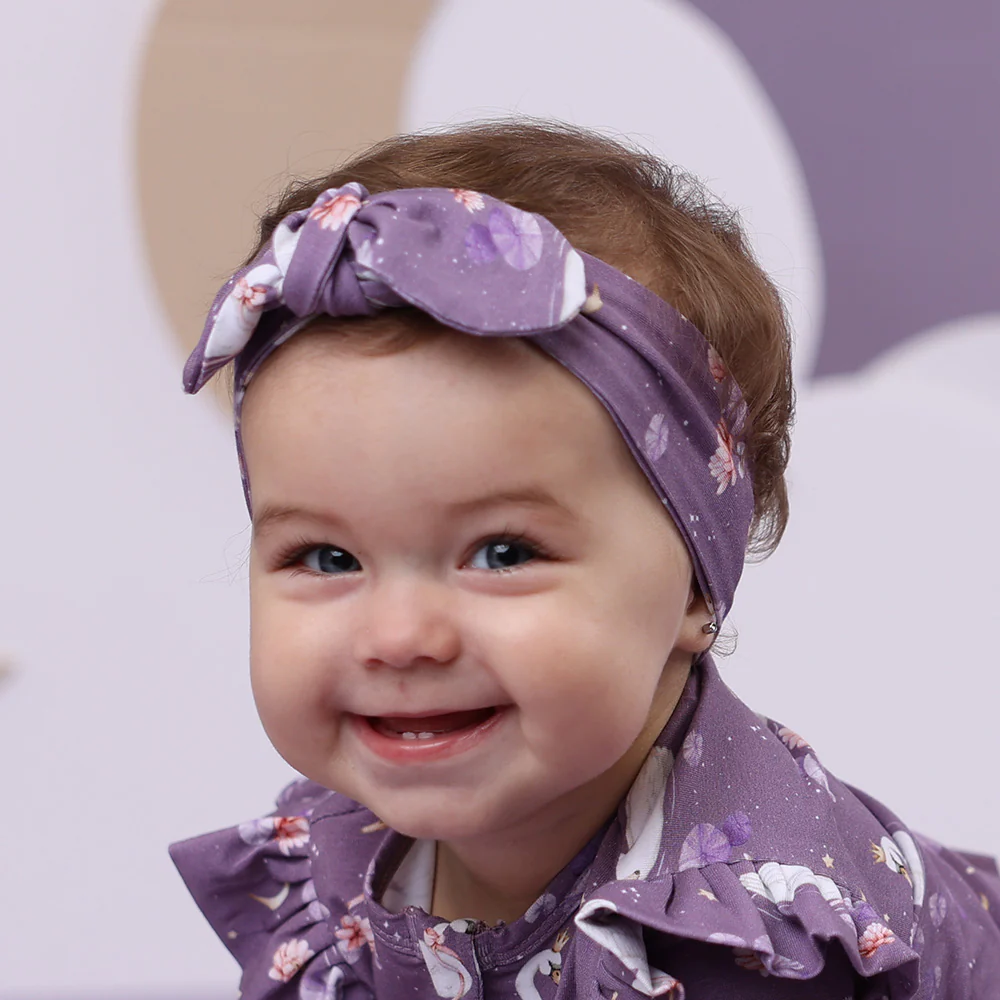 Midnight Swan Organic Topknot Headband