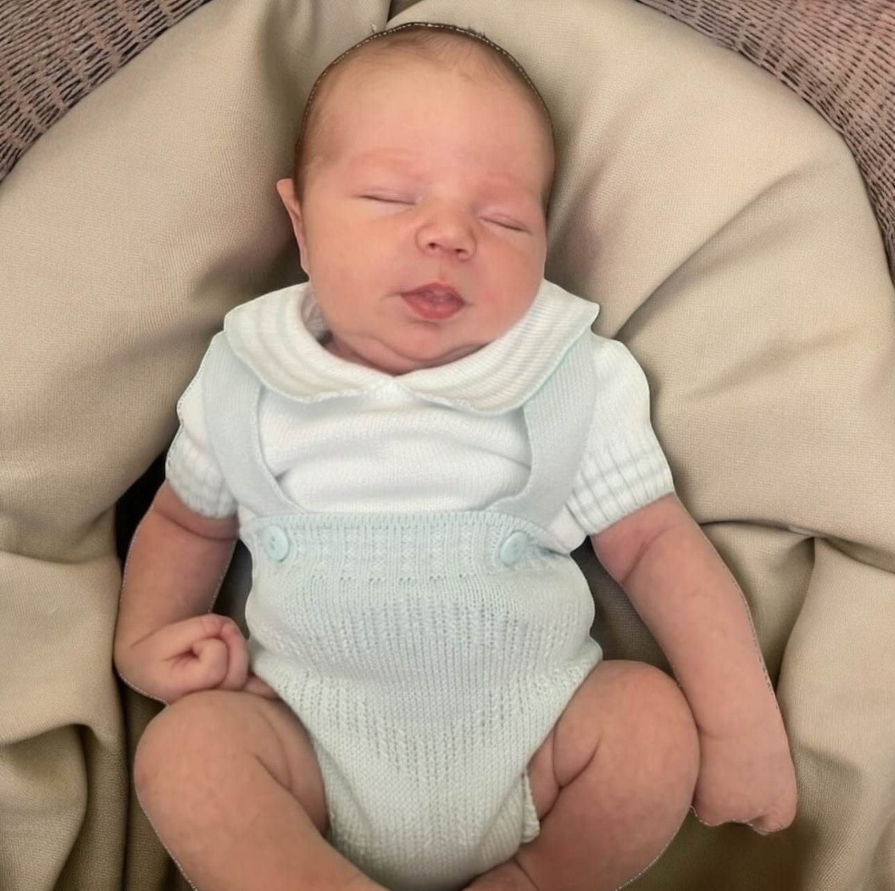 Pablo knitted Dungaree & Polo Set