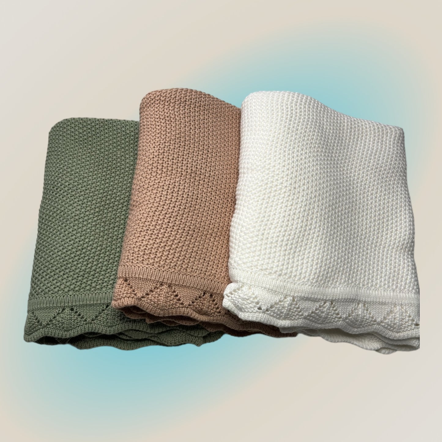 Scalloped Edge Organic Cotton Blanket